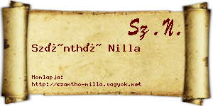 Szánthó Nilla névjegykártya